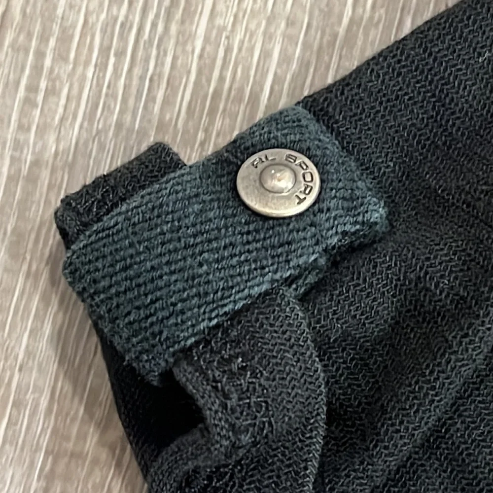 Y2K 2000’s Ralph Lauren Sport Textured Pique Cotton Tee Shirt Button Tab Sleeve